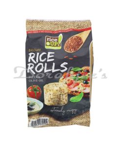 RICEUP BROWN  RICE  CHIPS RICE ROLLS PIZZA AND OLIVE 50 G