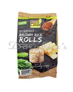 RICEUP BROWN  RICE  CHIPS RICE ROLLS SPIN CHEESE  AND OLIVE 50G