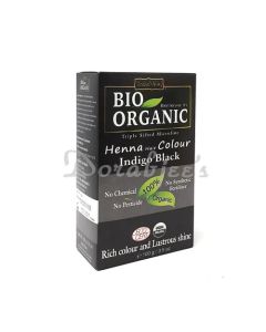 INDUS VALLEY HAIR COLOR BIO ORGANIC HIBISCUS BLACK HENNA POWDER 100G