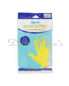 PALMRITE EVERYDAY NATURAL RUBBER GLOVES 99.5 YELLOW