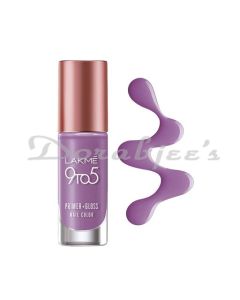 LAKME 9 TO 5 PRIMER PLUS GLOSS NAIL COLOR LILAC LINK 6 ML