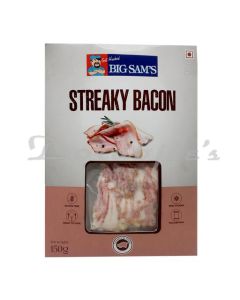 BIG SAMS PORK STREAKY BACON 150G