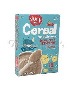 SLURRP FARM CEREAL BANANA RAGI RICE AND   MILK 300 G