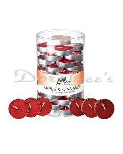 PAN AROMAS 45PACK SCENTED TEALIGHT CANDLE  APPLE & CINNAMON