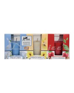 PAN AROMAS SHOT GLASS CANDLE SET, HOME FRAGRANCE 3 CANDLE SET