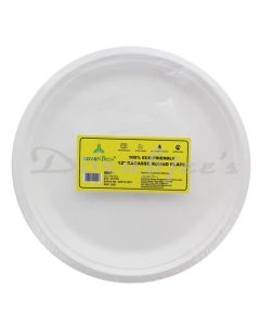 ADVANTECH ECO FRIENDLY  12 BAGASSE ROUND PLATE PACK OF 25