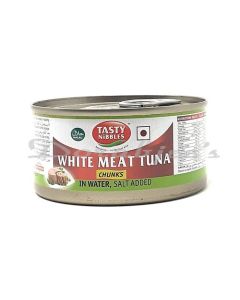 TASTY NIBBLES WHITE MEAT TUNA CHUNKS SALT WATER 185 G