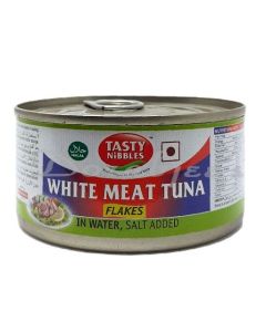 TASTY NIBBLES WHITE MEAT TUNA FLAKES SALT WATER 185 G