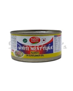 TASTY NIBBLES WHITE MEAT TUNA FLAKES SUNFLOWER OIL 185 G