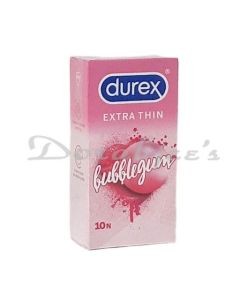 DUREX BUBBLE GUM EXTRA THIN CONDOMS 10N