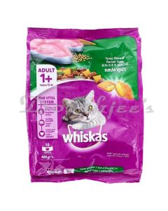 WHISKAS ADULT CAT FOOD TUNA 480G