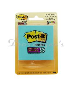 POST IT SUPERSTICKY NOTES 3X3 135 NOTES 3 COLOR