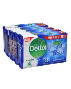 DETTTOL INTENSE COOL MENTHOL SOAP 120G 4 PLUS 1