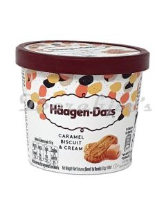 HAAGEN DAZS ICE CREAM CARAMEL BISCUIT N CREAM 100ML