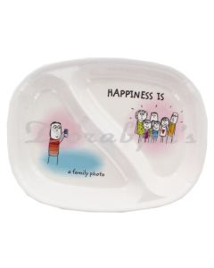 SERVEWELL MELAMINE HAPPINESS IS KI & KA PLATE