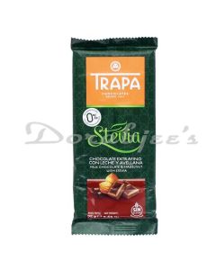 TRAPA STEVIA SUGAR FREE MILK HAZELNUT CHOCOLATE BAR 75G