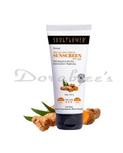 SOULFLOWER  SUNSCREEN SPF 50 PLUS BROAD SPECTRUM LIGHTWEIGHT NO CAST SUNSCREEN 100G