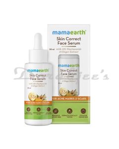 MAMAEARTH SKIN CORRECT FACE SERUM ACNE SCARS REMOVAL CREAM WITH NIACINAMIDE & GINGER EXTRACT 30ML