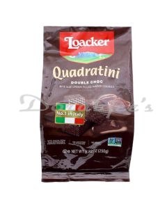 LOACKER QUADRATIINI DOUBLE CHOCOLATE WAFER ROLL 250G