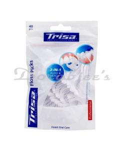 TRISA 2-IN-1 FLOSS PICKS 40PCS