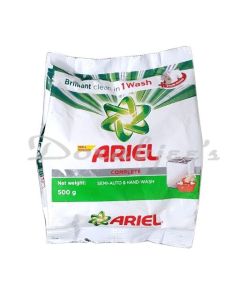 ARIEL COMPLETE WASHING MACHINE POWDER SEMI AUTO HAND WASH 500G