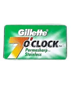 GILLETTE 7O CLOCK PERMASHARP STAINLESS SHAVING CARTRIDGES 10’S