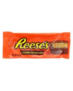 REESES CHOCOLATE 2 PEANUT BUTTER CUP 42G