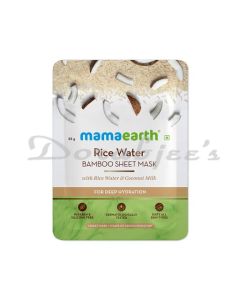 MAMAEARTH RICE WATER BAMBOO SHEET MASK WITH RICE WATER AND COCONUT MILK  25 G