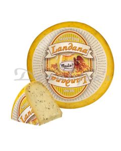 LANDANA GOAT GOUDA CHEESE WITH MUSTARD FRESHLY SLICED 1KG