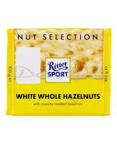 RITTER SPORT CHOCOLATE WHITE WH HZNUT 100G